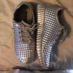 Silver studded tennis shoes